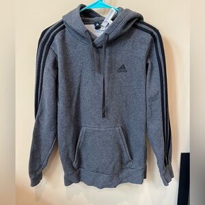 Adidas Gray and Black Sweatshirts & Hoodies
